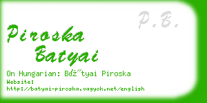 piroska batyai business card